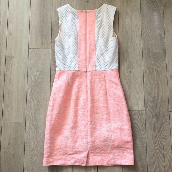 J. Crew Neon Orange Lace Detailed Mini Dress Size 2 - Picture 3 of 14